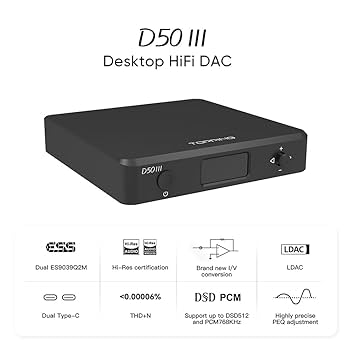 アンプ TOPPING D50 USB-DAC Amazon.com: TOPPING D50 III Desktop HiFi DAC & Preamplifier